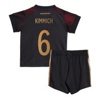 Saksa Joshua Kimmich #6 Vieras Peliasu Lasten MM-kisat 2022 Lyhythihainen (+ Lyhyet housut)